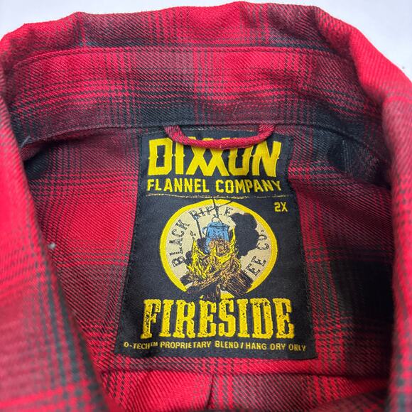 Dixxon Flannel Shirt Men's 2X Fireside Black Rifle Coffee Company Plaid Workwear - Picture 4 of 10